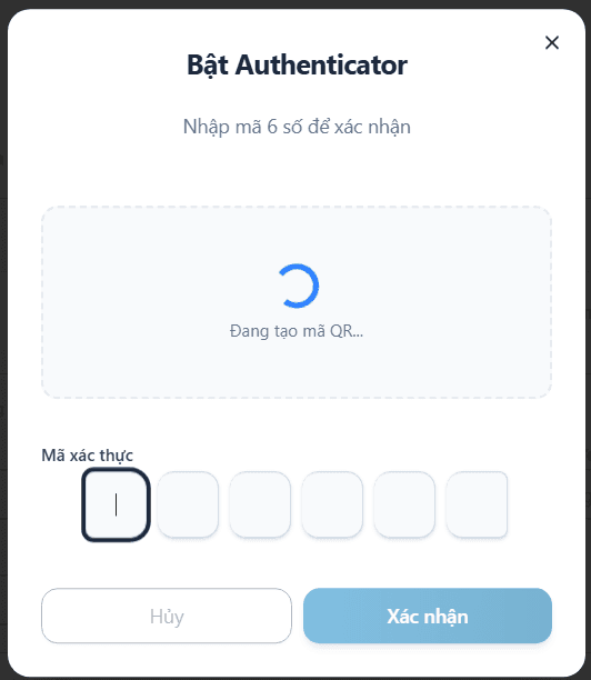 Bật Google Authenticator